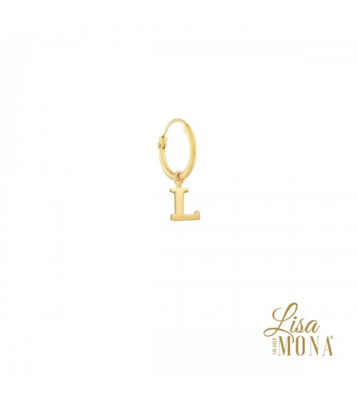 BO lettre or jaune 14 carats - Lisa Mona